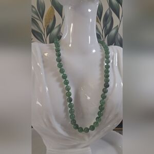 Elegant Jadeite/Nephrite Bead Collar Necklace 5mm 16 Inch